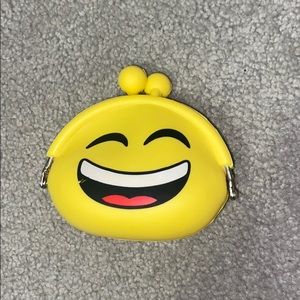 smiley face coin pouch